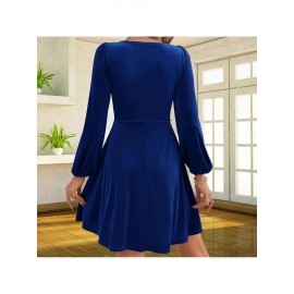 Women's Elegant Sleeveless (not long) mini dress - Solid Color Loose Fit Party Wedding Guest Dress, Roostertail Formal Evening Gown for Prom, Cocktail Party, Year-Round Special Occasions - Dress for full mobility & easy maintenance