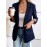 Women's Elegant Solid Black/White Lapel Blazer Jacket - Structured X-Line Single-Button Closure Work Suit Coat with Fake Pockets, Machine Washable Professional Office & Commuter Attire, Year-Round Tailored Outerwear