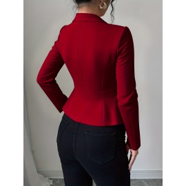 Spring and Autumn new fashion temperament elegant commuting versatile buttons ladies blazer tops