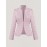 Women'S Elegant Pink Jacquard Coat - Chic Office to Party Outfit, All-Season Formal & Casual Outerwear, Button Front Closure, Structured Fit for Christmas, New Year, Everyday Special Events - Women'S Fashion Coat, Christmas Attire