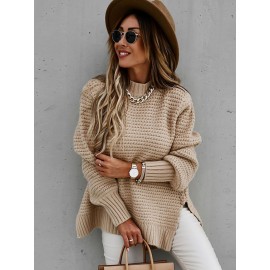 Women'S Oversized Grey Sweater - Soft High Neck Winter Warmth, All-Season Cozy Pullover, Trendy Casual & Formal Wear, Versatile Layering Piece for Everyday Outfits (No Bulk, Durable & Comfortable)