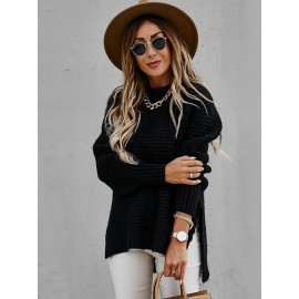 Women'S Oversized Grey Sweater - Soft High Neck Winter Warmth, All-Season Cozy Pullover, Trendy Casual & Formal Wear, Versatile Layering Piece for Everyday Outfits (No Bulk, Durable & Comfortable)