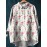 Women's Large Size Elegant Floral Print Blouse - Oversized Loose Fit Long Sleeve Shirt Jacket-like Collar, Lightweight Breathable Non-Sheer Fabric (Pink/Green/White/Grey/Brown) All-Season Office & Casual Wear with Chest Pocket -