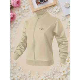 Women'S Red Midwife Graphic Zip-Up Jacket - Casual Long Sleeve Outerwear with 