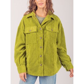 Women'S Winter Jacket - Elegant Long Sleeve Coat with Single-Breasted Button Front, Large Pockets - Warm Fall/Winter Outerwear for Everyday & Formal Events - SCACTO Women'S