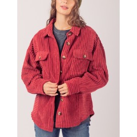 Women'S Winter Jacket - Elegant Long Sleeve Coat with Single-Breasted Button Front, Large Pockets - Warm Fall/Winter Outerwear for Everyday & Formal Events - SCACTO Women'S